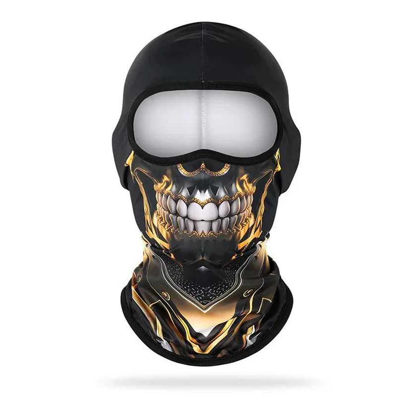 Skull Print Balaclava Full Face Mask Windproof UV Protection