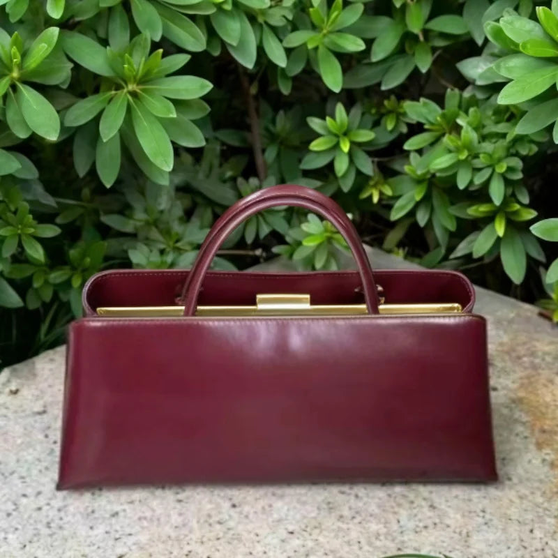 Luxury Leather Handbag High-end Design Elegant Minimalist