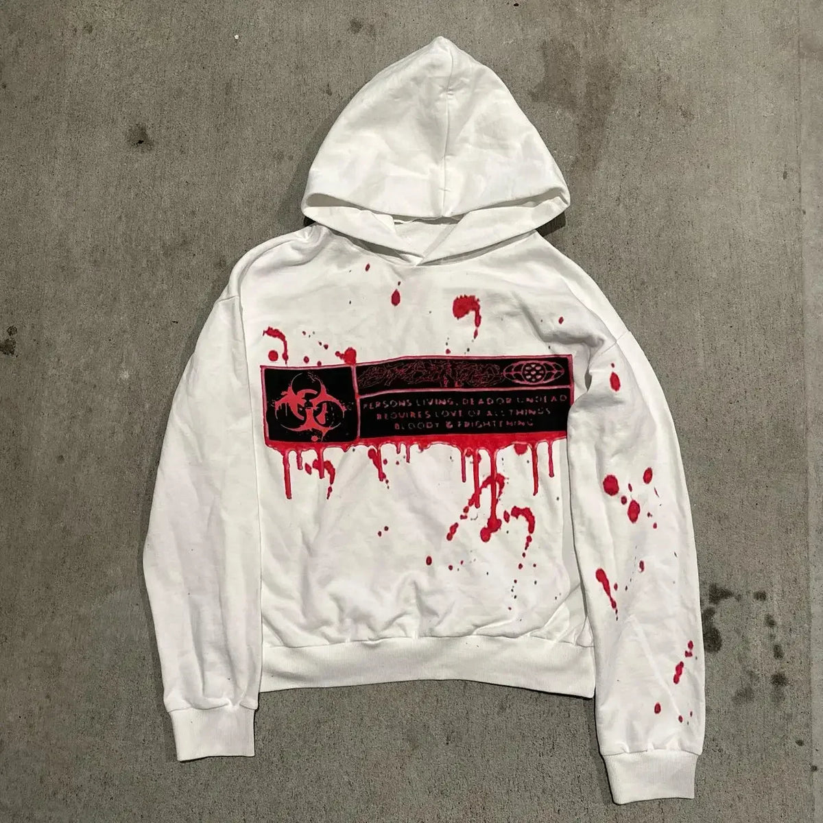 Gothic Graphic Hoodie Women Harajuku Goth Streetwear Sweatshirt