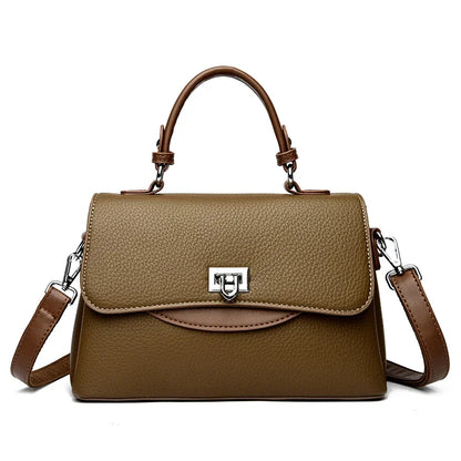 Designer Leather Handbag for Women – Multilayer Crossbody Shoulder Bag