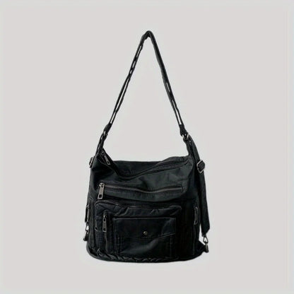 Women's Fashion Multi-Pocket Motorcycle Shoulder Bag
