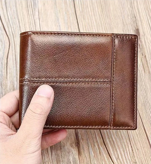 Crocodile Pattern Genuine Leather Bifold Wallet for Men