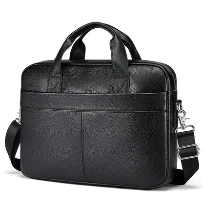 Genuine Leather Men's Briefcase – Laptop Shoulder Bag