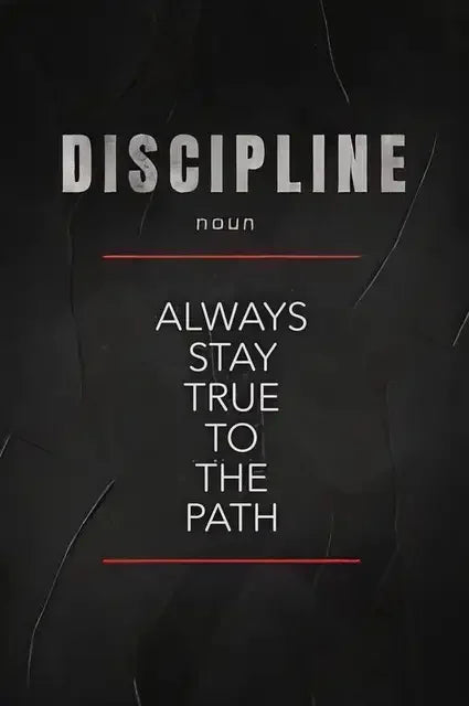 Motivational Definition Wall Art Print – Believe, Discipline, Focus Poster