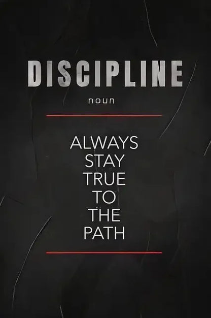 Motivational Definition Wall Art Print – Believe, Discipline, Focus Poster