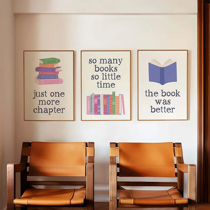 Book Club Wall Art Poster – Retro Reading Print for Book Lovers