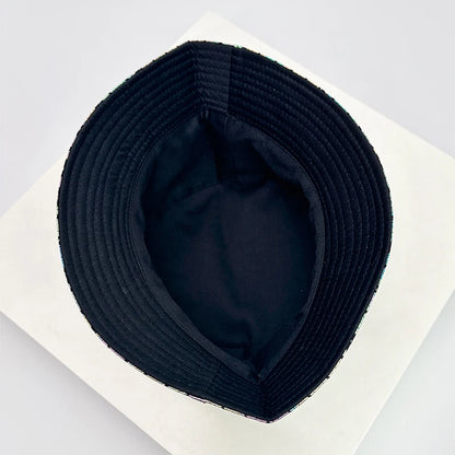 Holographic PU Leather Bucket Hat – Reflective Unisex Fisherman Cap
