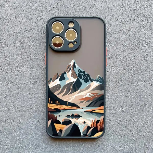 Mountain Peaks Landscape iPhone Case – Shockproof Frosted Cover