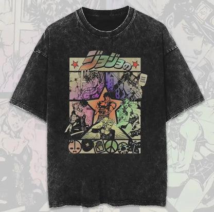 JoJo's Bizarre Adventure Anime Graphic T-Shirt – Diego Brando Washed Cotton Tee