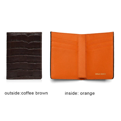 Personalized Leather Wallet for Men | Crocodile RFID Blocking