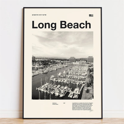 Retro City Poster – Mid-Century Modern Wall Art Print
