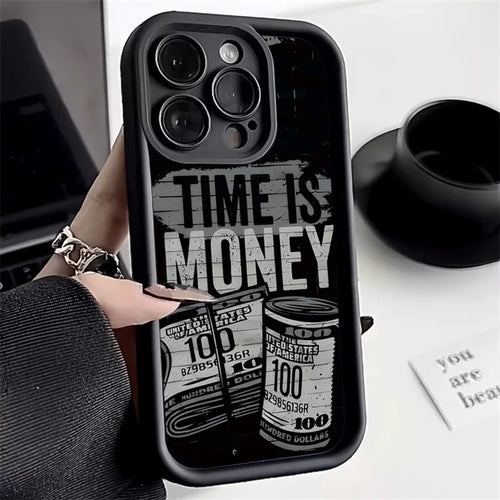 Time Is Money iPhone Case – Soft Silicone Printed Cover