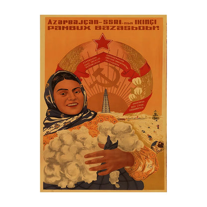 Soviet USSR Vintage Poster Wall Art Print – Retro CCCP Canvas Decor