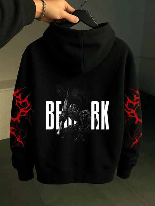 Oversized Berserk Graphic Hoodie – Goth Anime Streetwear Sweatshirt