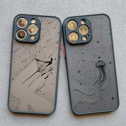 Manta Ray Dotted Art Phone Case – iPhone 17 16 15 14 13 12 11 Pro Max