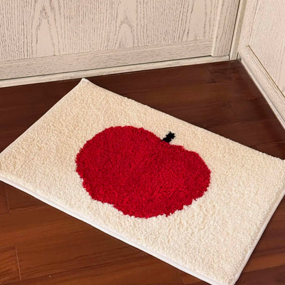 Apple Bath Mat – Soft Plush Non-Slip Bathroom Rug