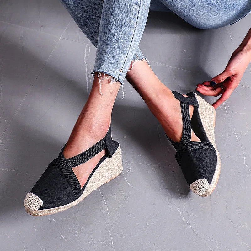 Espadrille Wedge Sandals – Women's Braided Platform Shoes