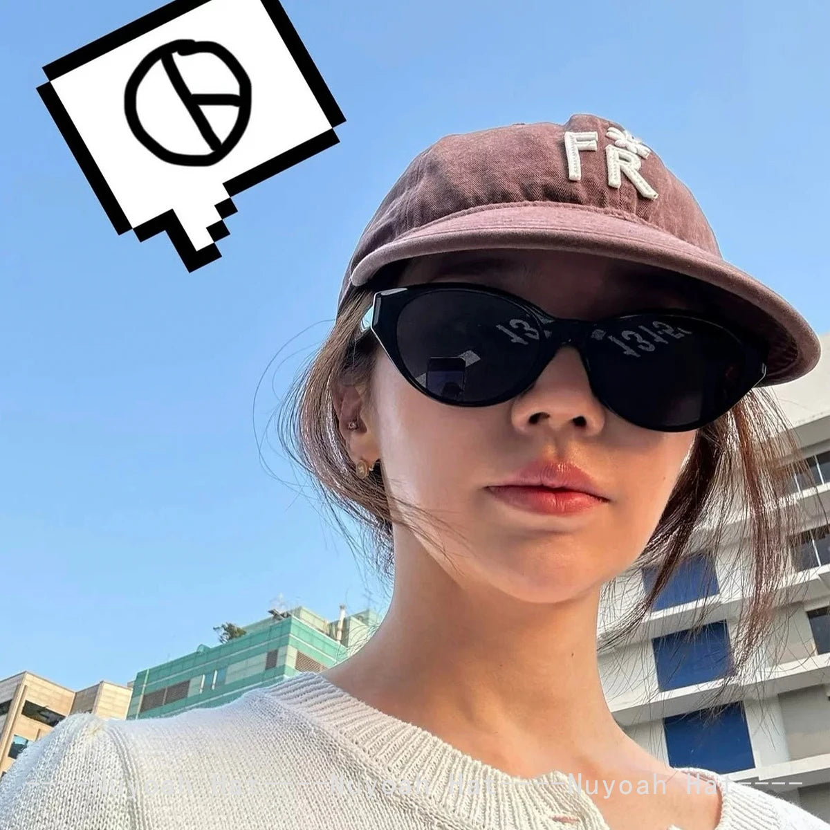 Plaid Flat Brim Baseball Cap – Unisex Sun Hat with Letter Embroidery