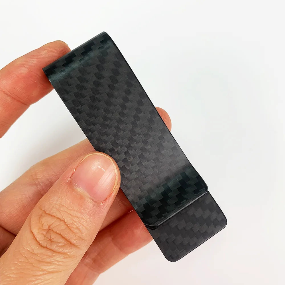 Carbon Fiber Front Pocket Wallet – Slim Money Clip for Men & Women