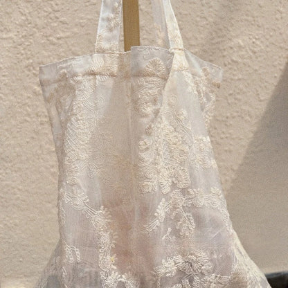 Handmade Embroidered Lace Op Bag European Organza Handbag