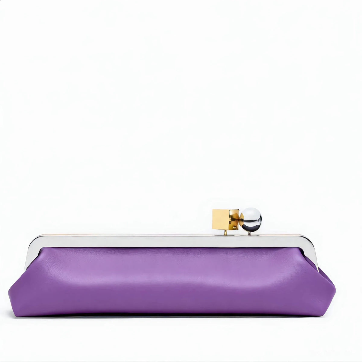 Luxury Kiss Lock Clutch Bag for Women – Elegant Long Purse
