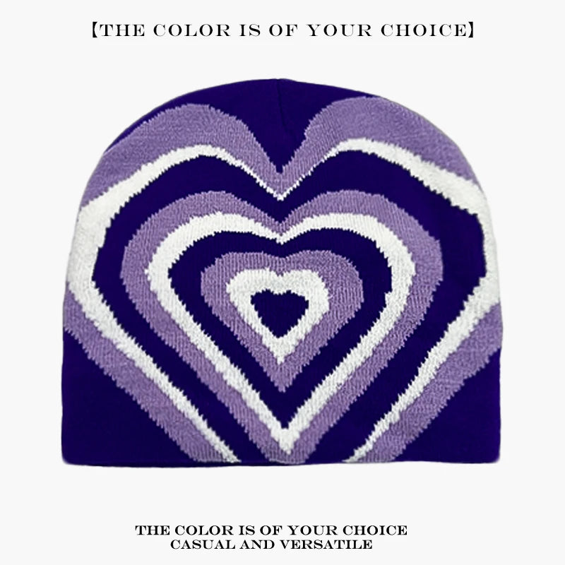 Star Knit Beanie Hat – Color Block Y2K Unisex