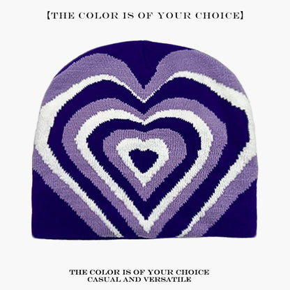 Star Knit Beanie Hat – Color Block Y2K Unisex