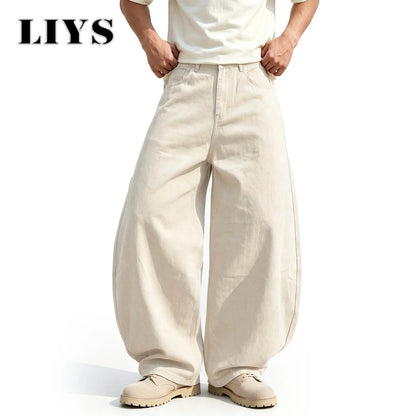Men's Baggy Wide Leg Denim Jeans – Y2K Streetwear Style