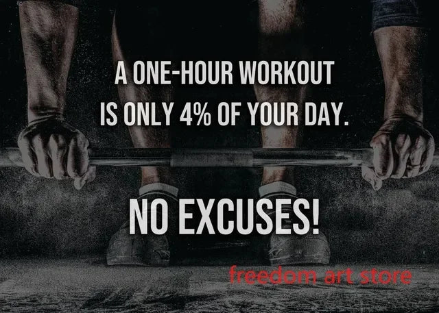 No Pain No Gain Gym Motivation Canvas Wall Art Print