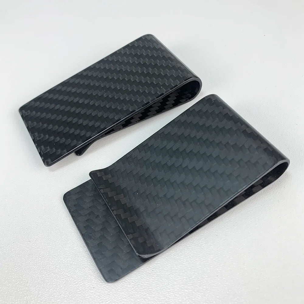 Carbon Fiber Money Clip – Credit & Business Card Holder for Men & Women