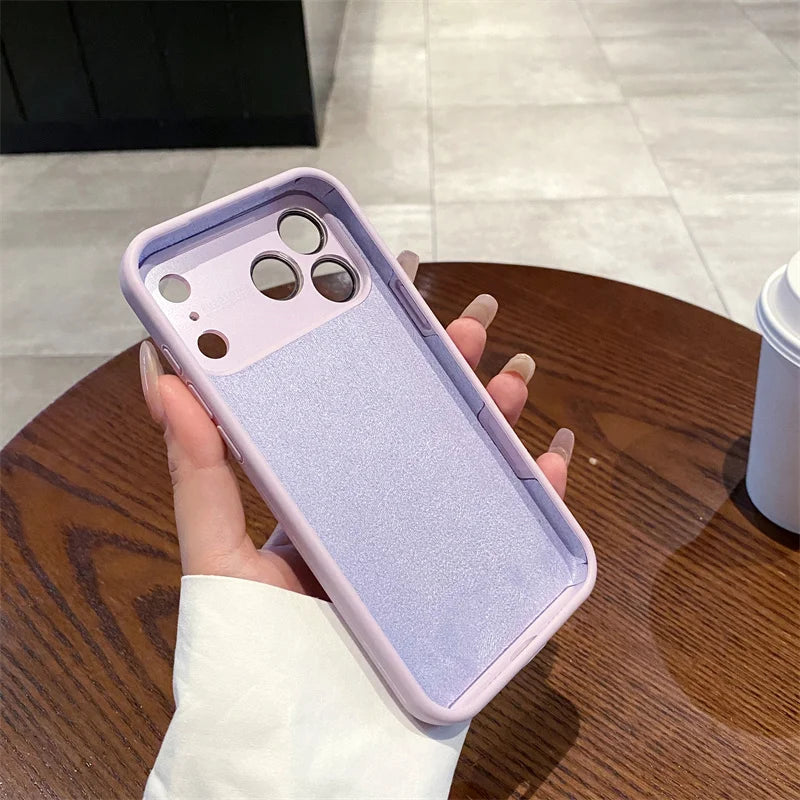 Liquid Silicone iPhone Case with Camera Lens Protection – iPhone 12–17 Series