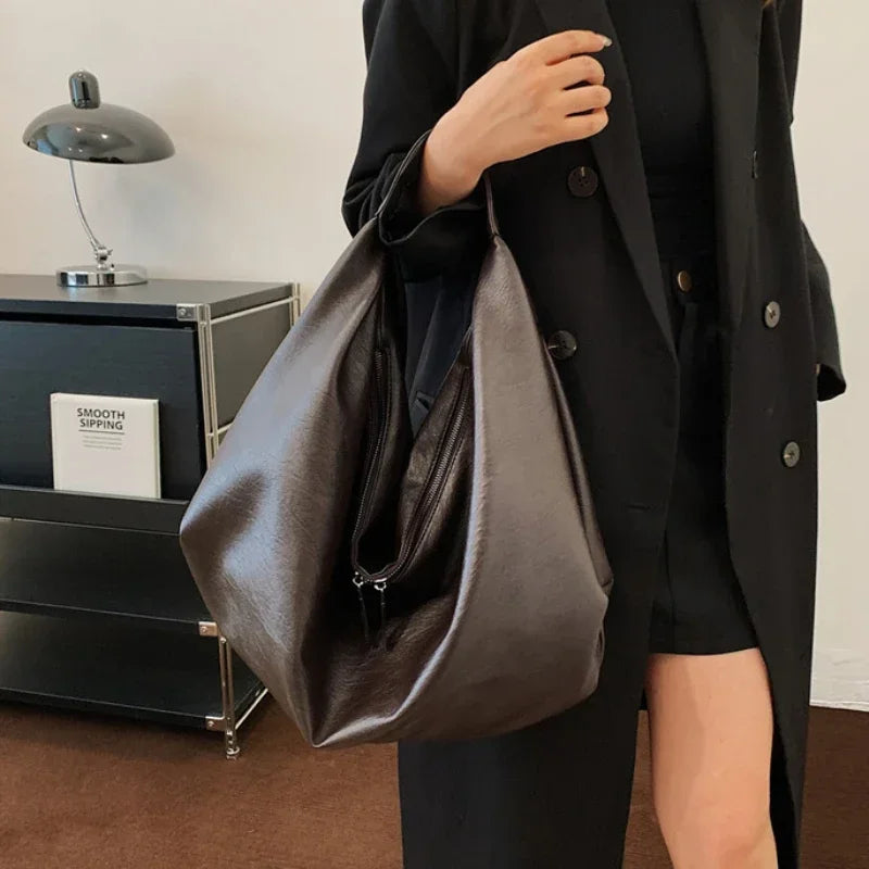 Big Black Shoulder Bags for Women Large Hobo Shopper Bag