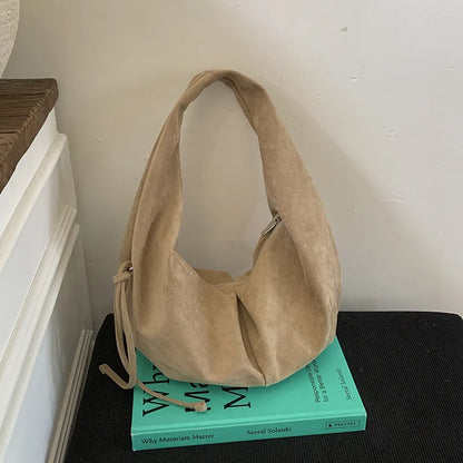 Retro Suede Leopard Print Single Oulder Bag
