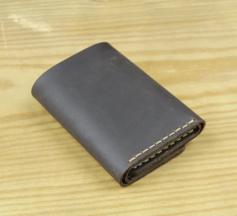 Handmade Leather Trifold Wallet | Key Holder & Organizer