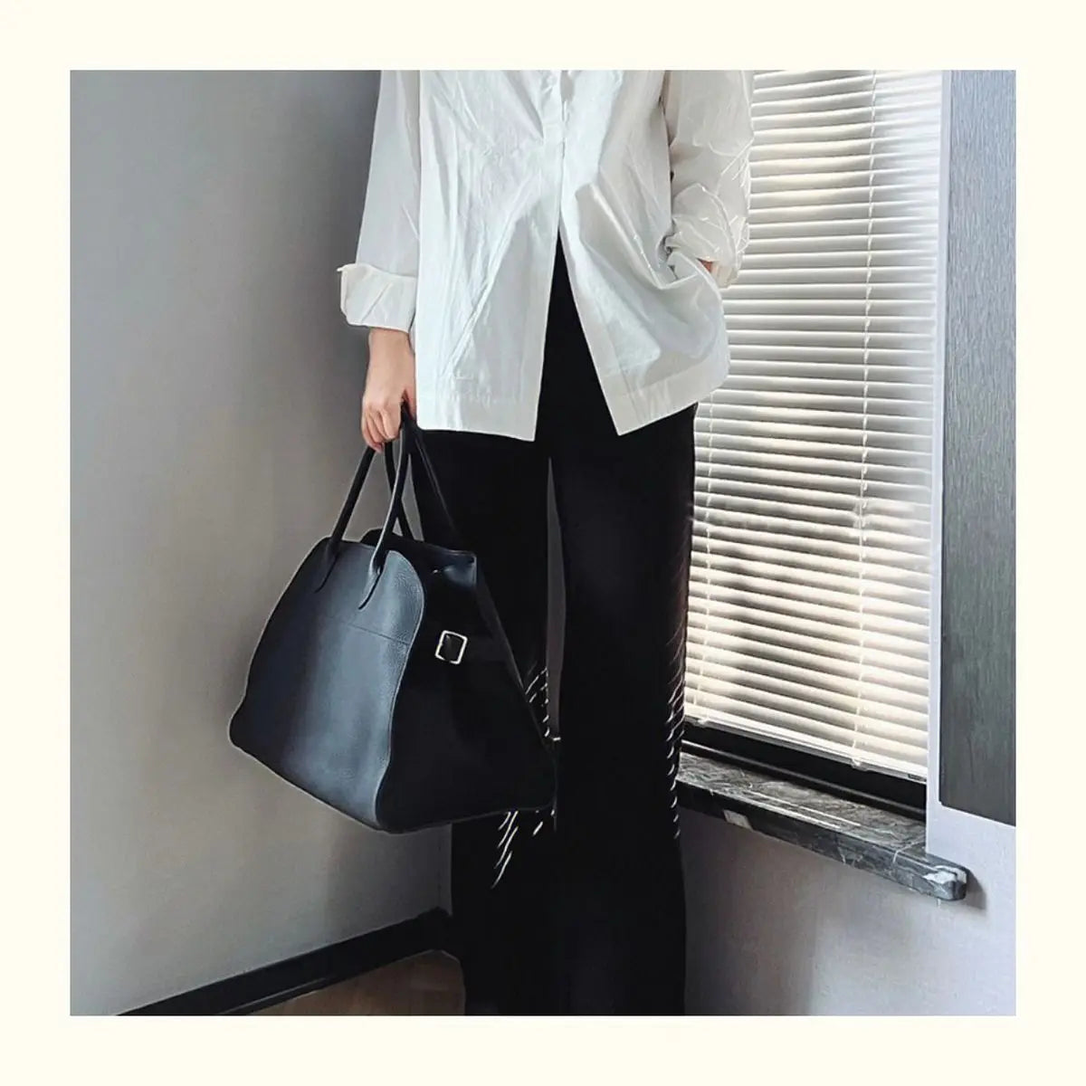 Large Capacity Retro PU Leather Tote Bag for Women