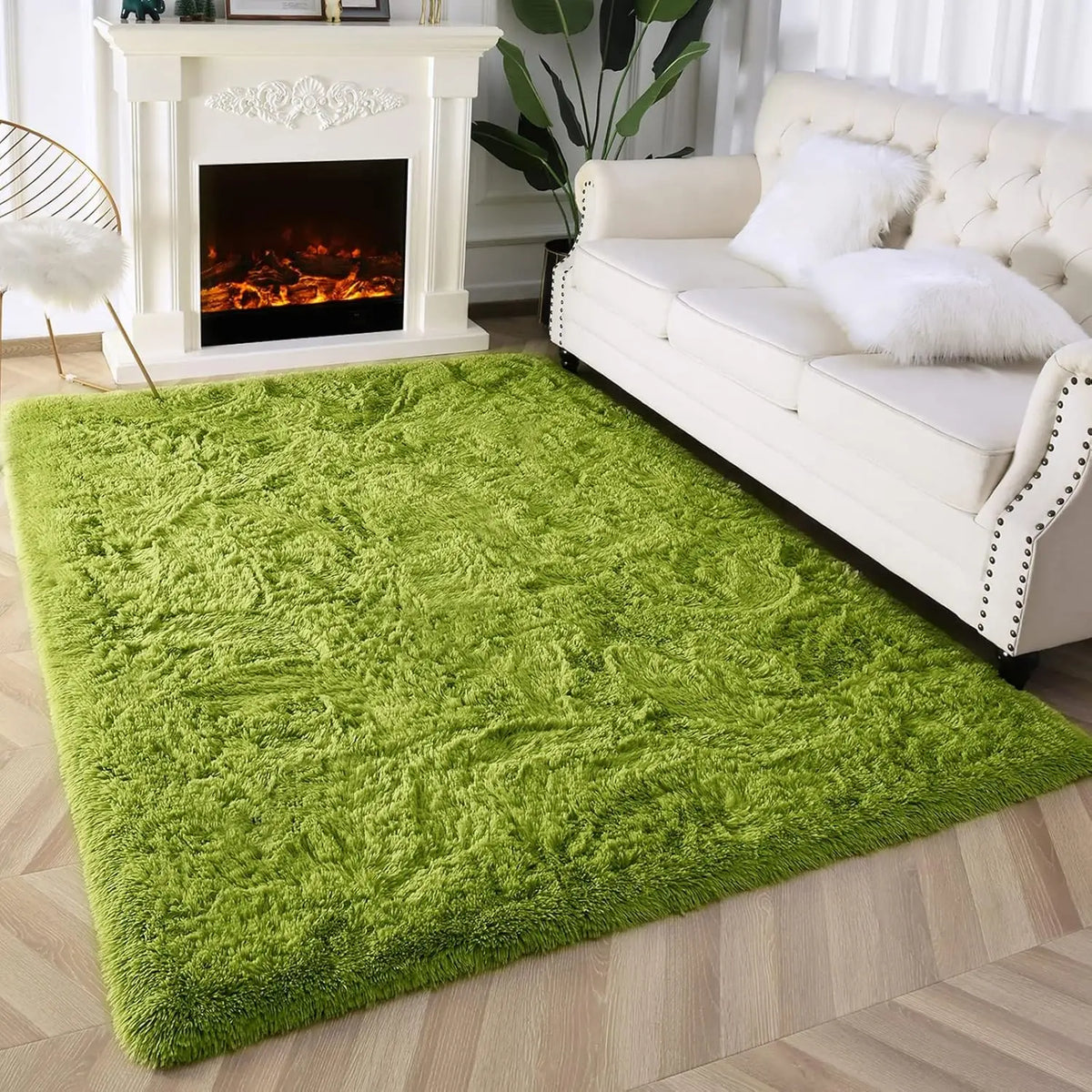 Tie-Dye Plush Shaggy Rug – Soft Carpet for Bedroom & Living Room