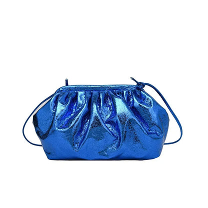 Small Luxury Design Women's Leather Silver Cloud Bag