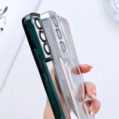 Magnetic Clear Case for Samsung Galaxy S21 S22 S23 Ultra Plus | Wireless Charging Compatible