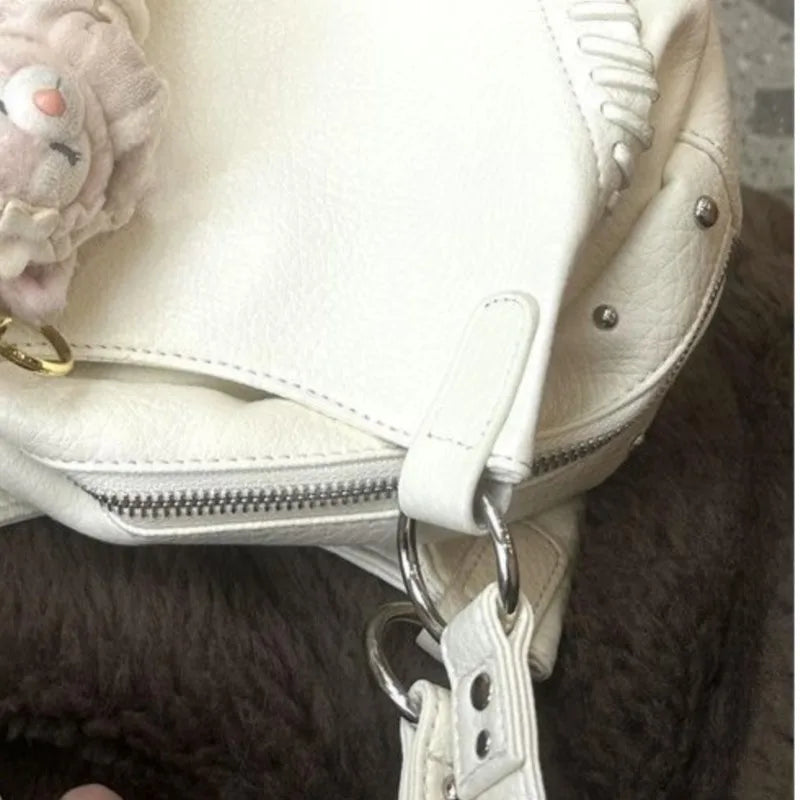 Hot Girls White Fashionable Sweet Cute Underarm Bag