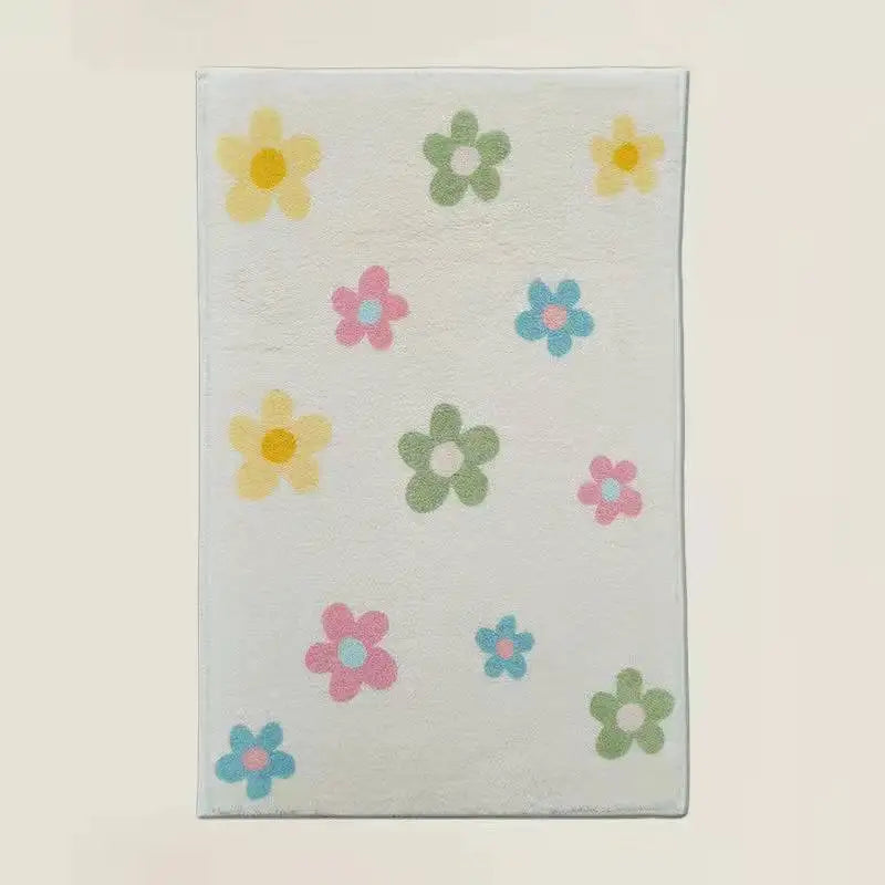 Colorful Star Plush Area Rug – Soft Cashmere-Like Carpet for Bedroom & Living Room