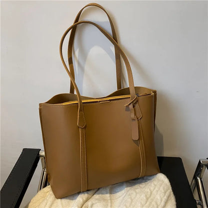 Large Capacity Women's Bag New Soft Leather Tote Bag
