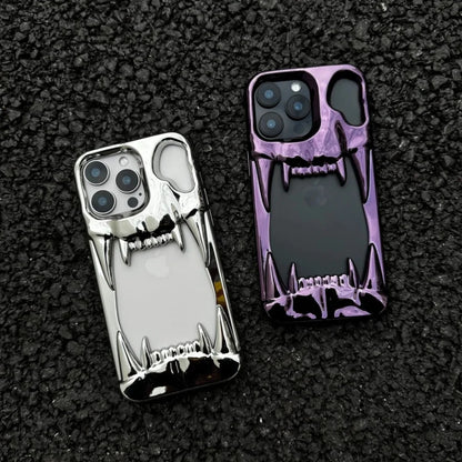 Skull Cut-Out Electroplated iPhone Case – iPhone 11 to 17 Series