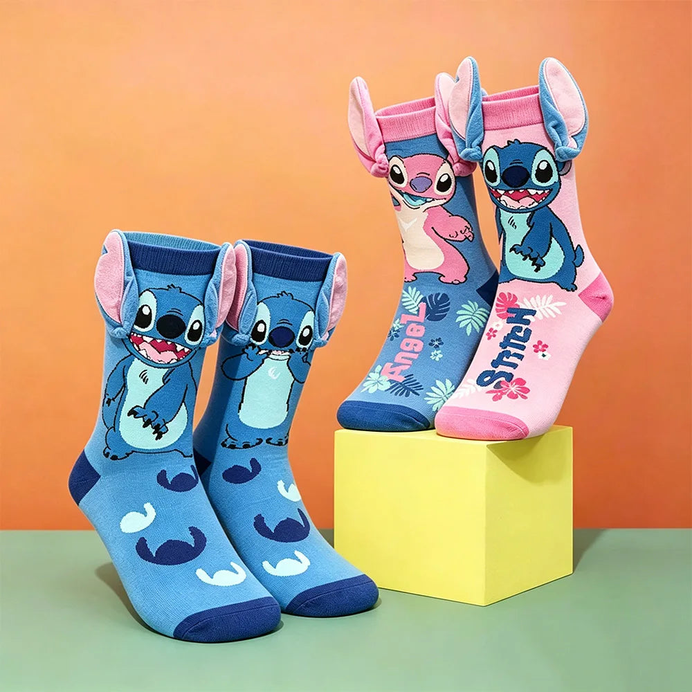 Disney Stitch Funny Cartoon Socks