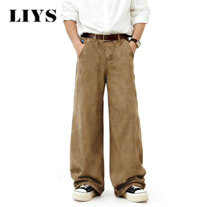 Men's Baggy Wide Leg Jeans – Retro Streetwear Denim