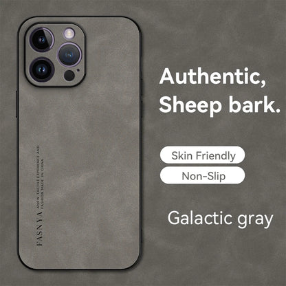 Soft Leather iPhone Case – Luxury Sheepskin Matte Cover