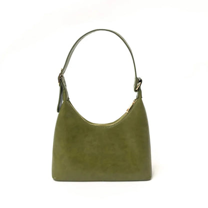 PU Leather Solid Handbags Women Spring Zipper Casual