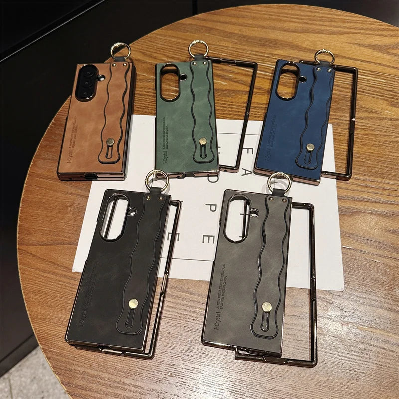 Samsung Galaxy Z Fold Case – Wavy Cover with Wrist Strap Holder