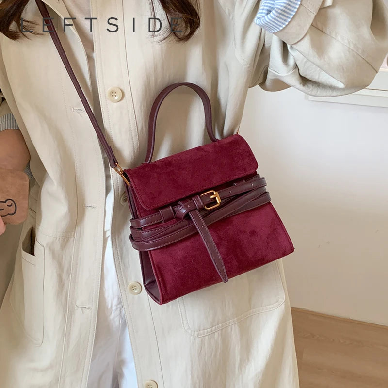 Leftside Women Pu Leather Mini Shoulder Bag Winter Crossbody Luxury Designer Trend Female Brand