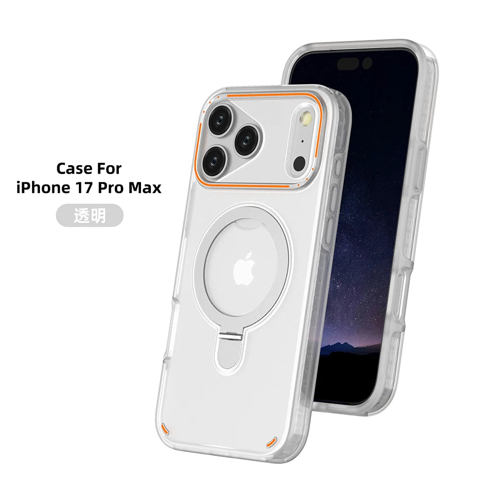 MagSafe Magnetic Ring Stand Matte Phone Case – iPhone 11 to 17 Series
