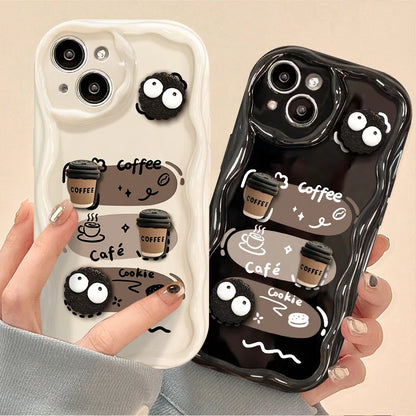 3D Coffee Cookie Samsung Galaxy Case – Wavy Frame Cover